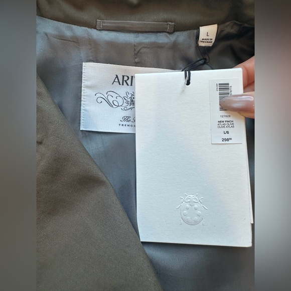 Aritzia New Finch Trench Coat - City Twill Size L NWT - Picture 6 of 6